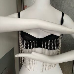 Intimissimi rhinestone fringe balconette bra